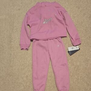 Reebok Mauve Tracksuit with Silver Accents